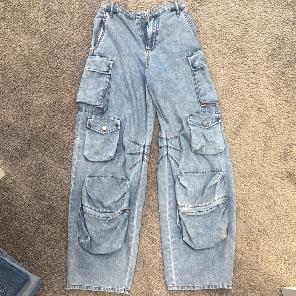 Blue Cargo Jeans